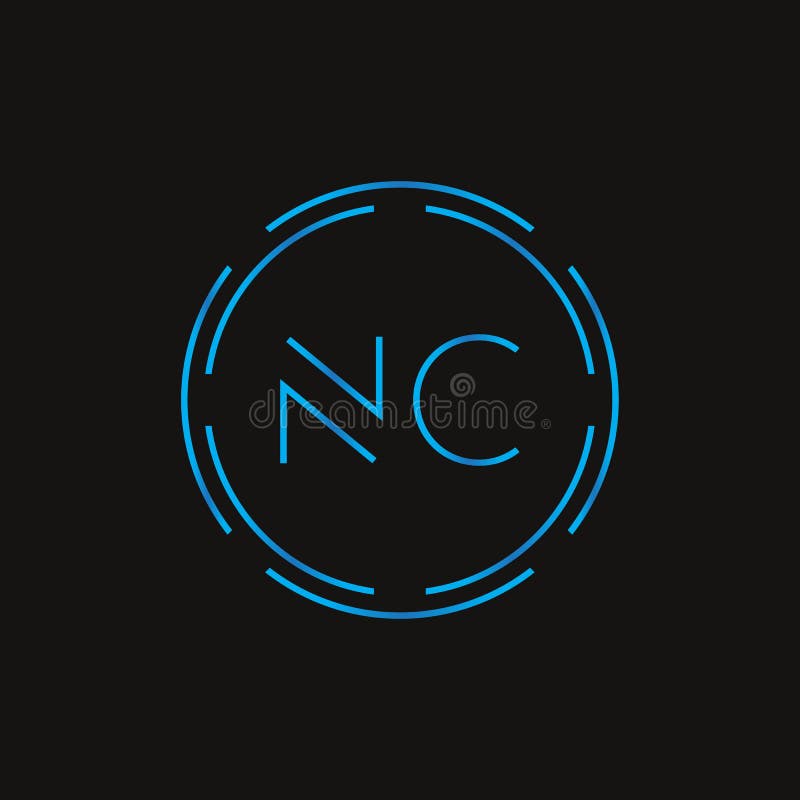 Initial Letter NC Logo Design Vector Template. Digital Abstract NC ...