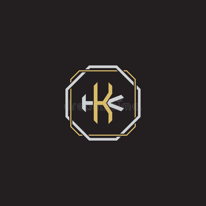 Initial Letter Overlapping Interlock Logo Monogram Line Art Style Stock Vector Illustration of