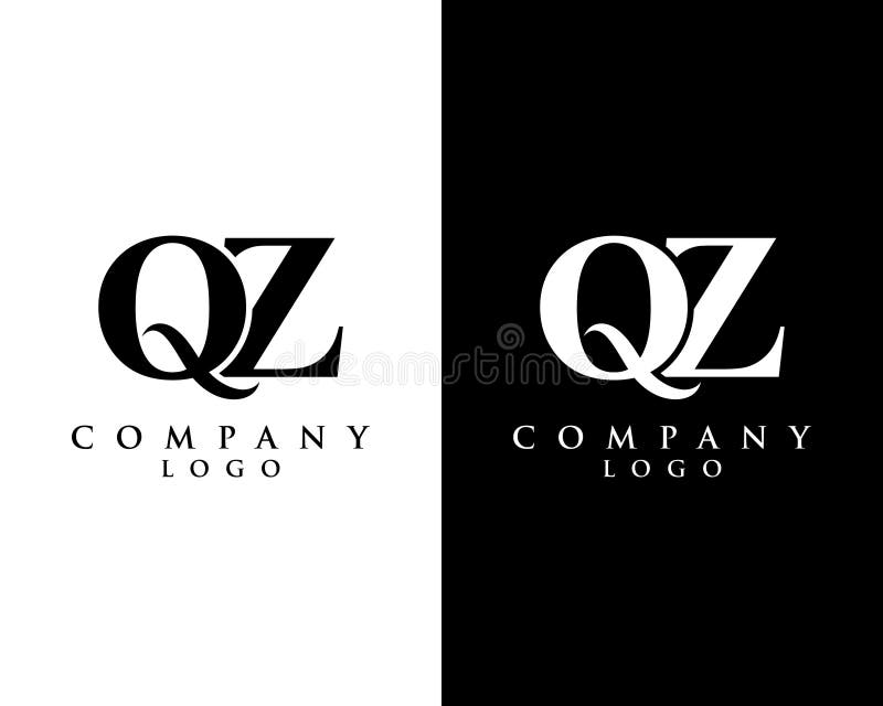 Initial Letter Qzzq Modern Logo Design With Black And White Background