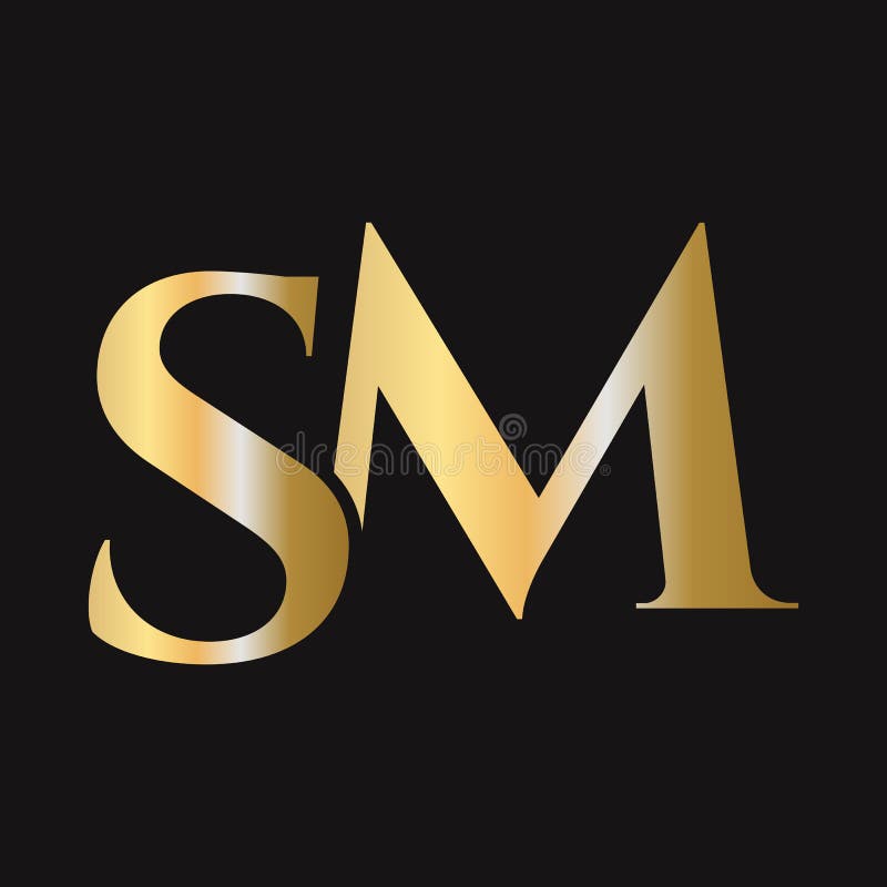 Initial Letter SM, MS Logo Design Vector Template. Monogram SM Logotype ...