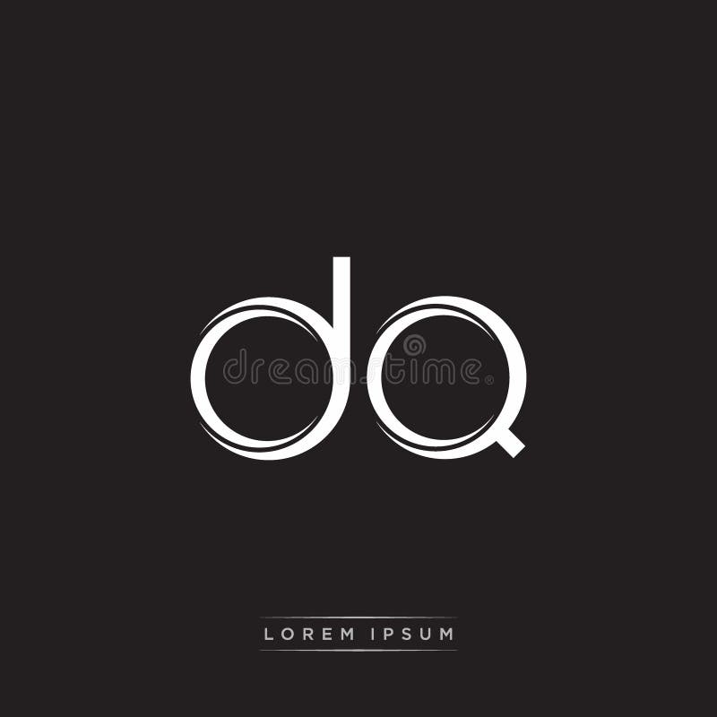 DQ Initial Letter Split Lowercase Logo Modern Monogram Template ...