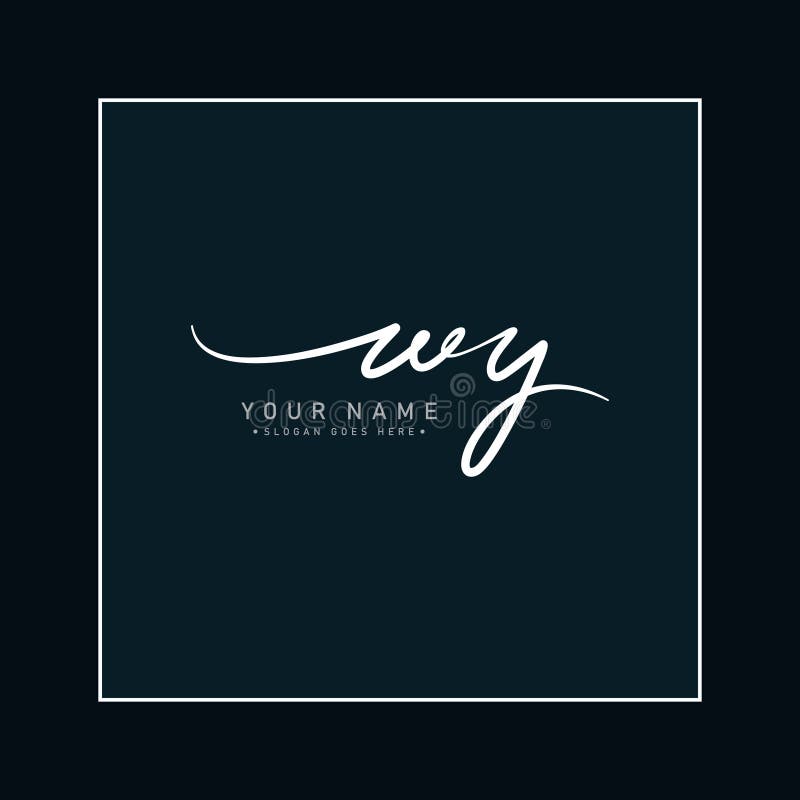 Initial Letter WY Logo - Handwritten Signature Logo Stock Vector ...