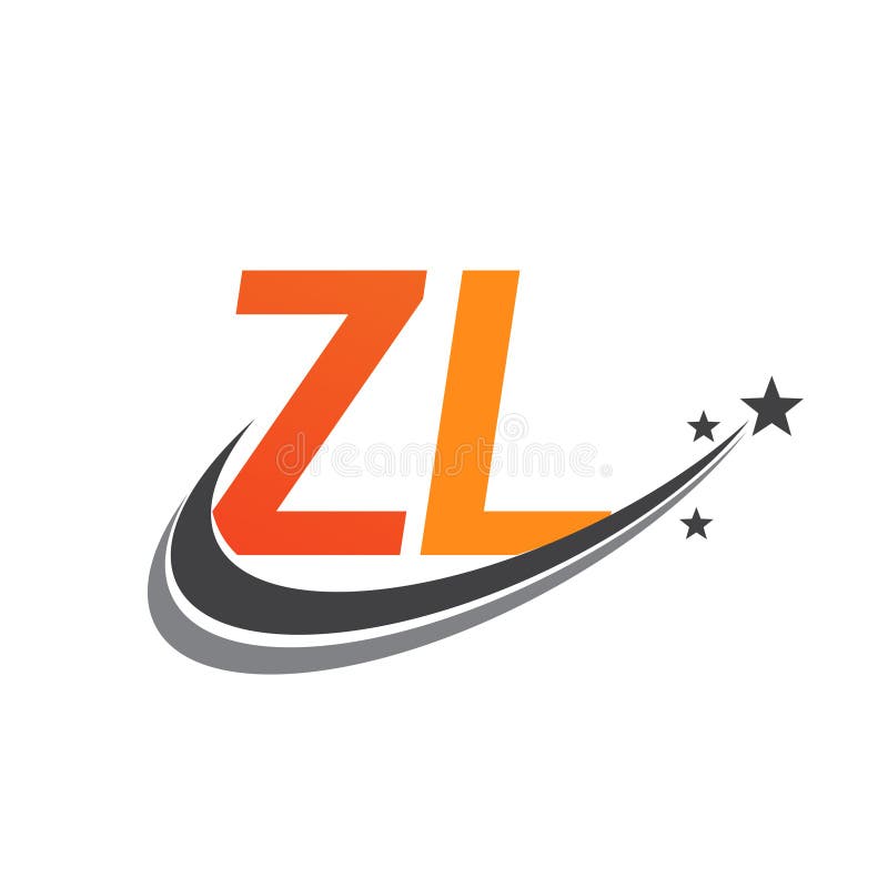 Initial Letter LZ Logo With Feather Gold And Silver Color, Simple