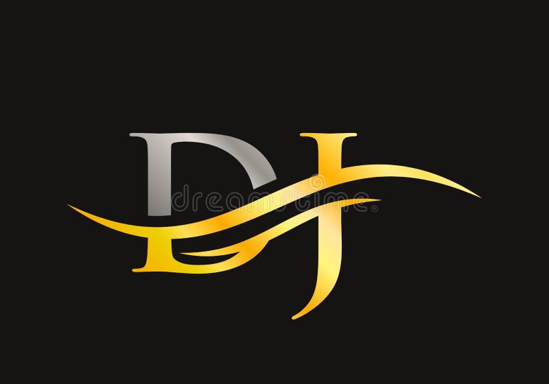 Initial Linked Letter DJ Logo Design. Modern Letter DJ Logo Design ...