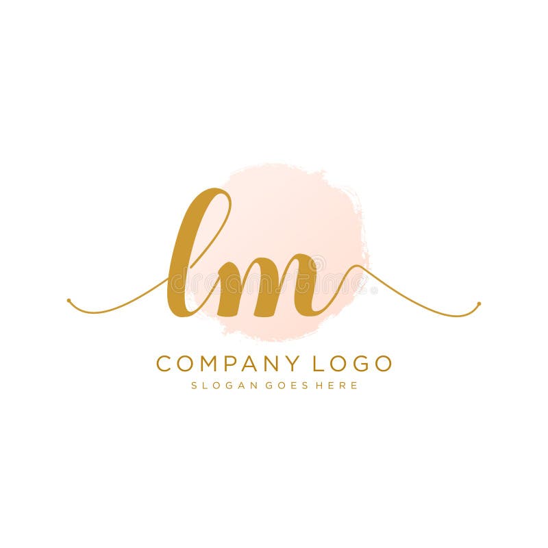 Initial LM Handwriting Logo with Circle Template Vector Stock Vector ...