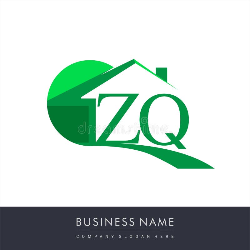 Initial Logo Zq With House Icon Business Logo And Property Developer