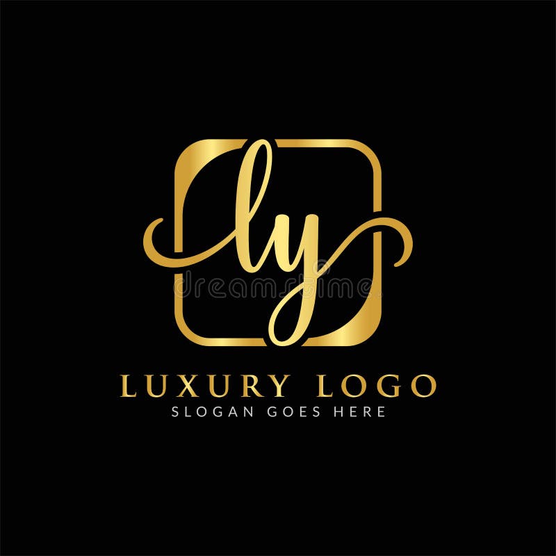 Initial LY Letter Logo Design Vector Template. Luxury Letter LY Logo