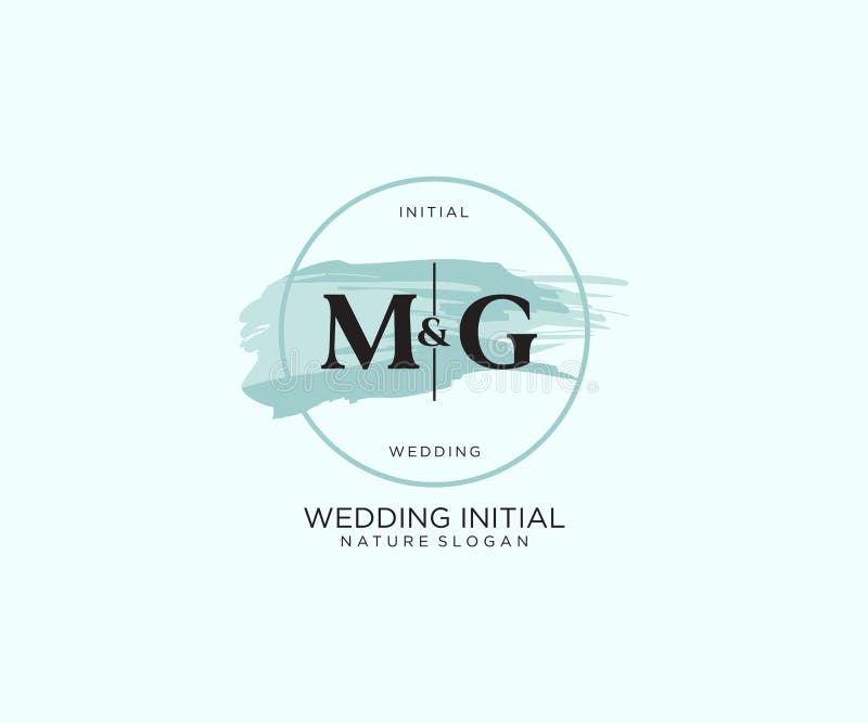 gm, mg, monogram logo. Calligraphic signature icon. Wedding Logo Monogram.  modern monogram symbol. Couples logo for wedding Stock Vector