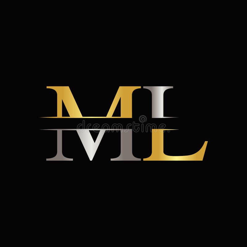 Initial ML Letter Logo Design Vector Template. Abstract Letter ML Logo