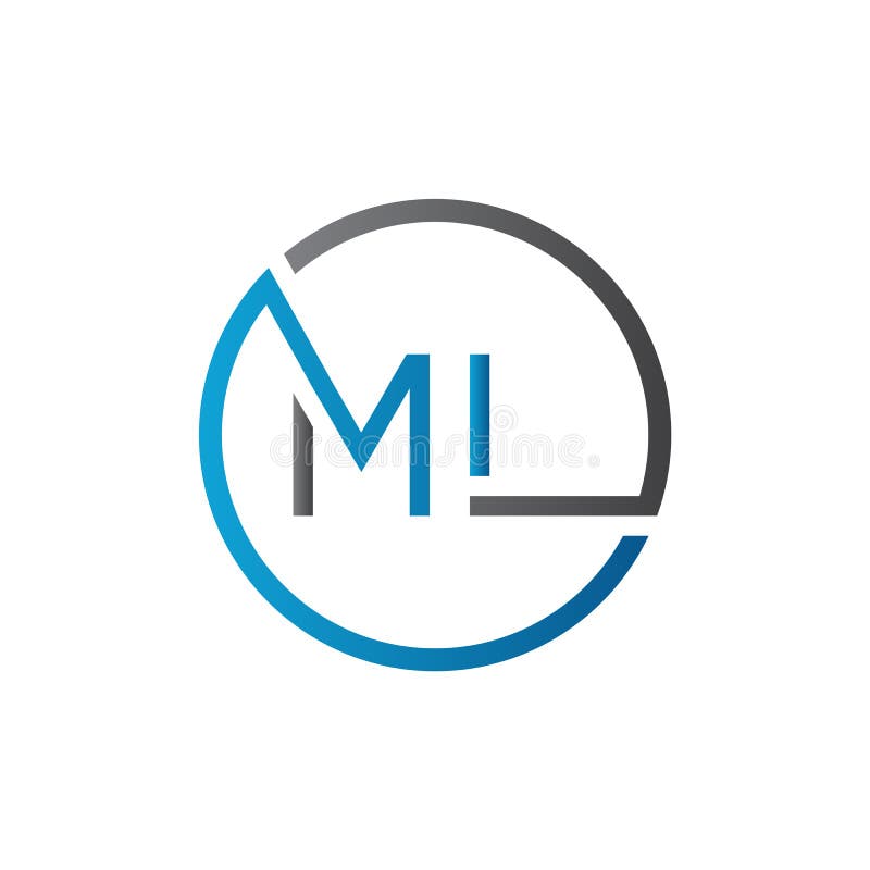 Initial ML Letter Logo Vector Template. Abstract Letter ML Logo Design