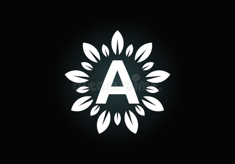Initial Logo Symbol White Black Green Stock Vector (Royalty Free