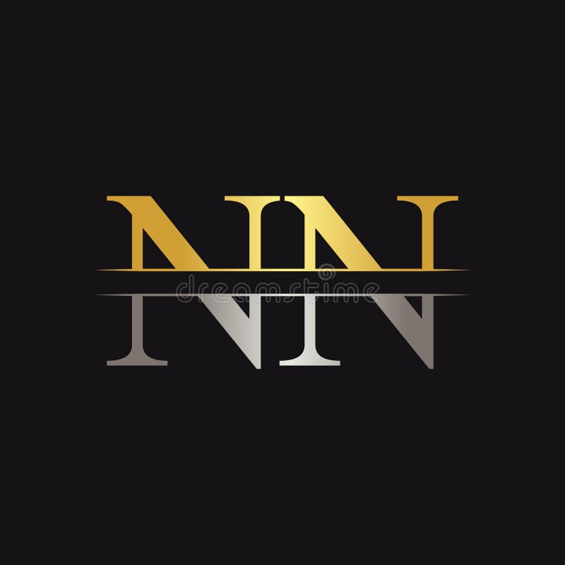 Letter N NN Logo Design Simple Vector Stock Vector - Illustration of