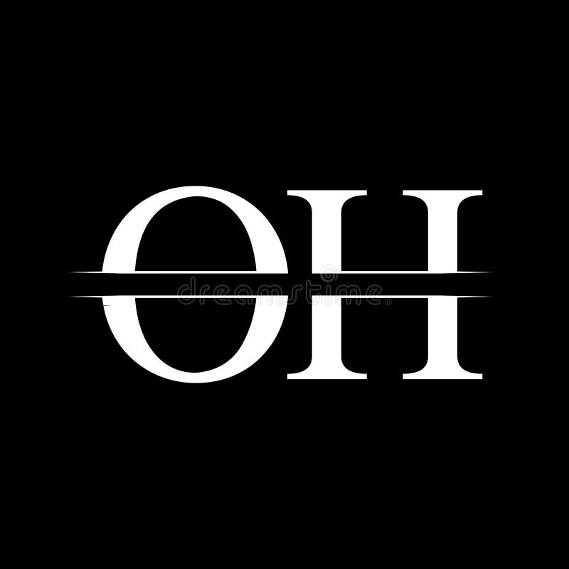 Initial Monogram Letter OH Logo Design Vector Template. OH Letter Logo ...