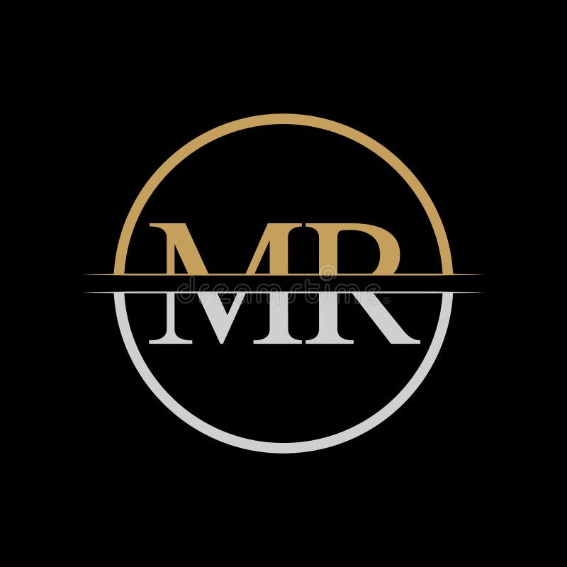 Initial MR Letter Logo Design Vector Template. Gold and Silver Letter MR  Logo Design Stock Vector - Illustration of luxury, logo: 173828126