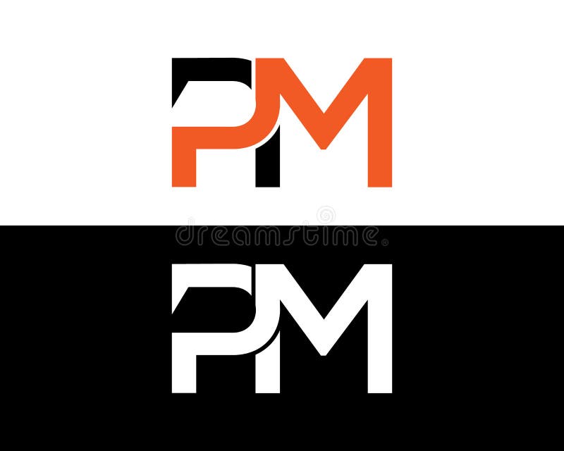 Initial letter pm creative elegant logo template Vector Image