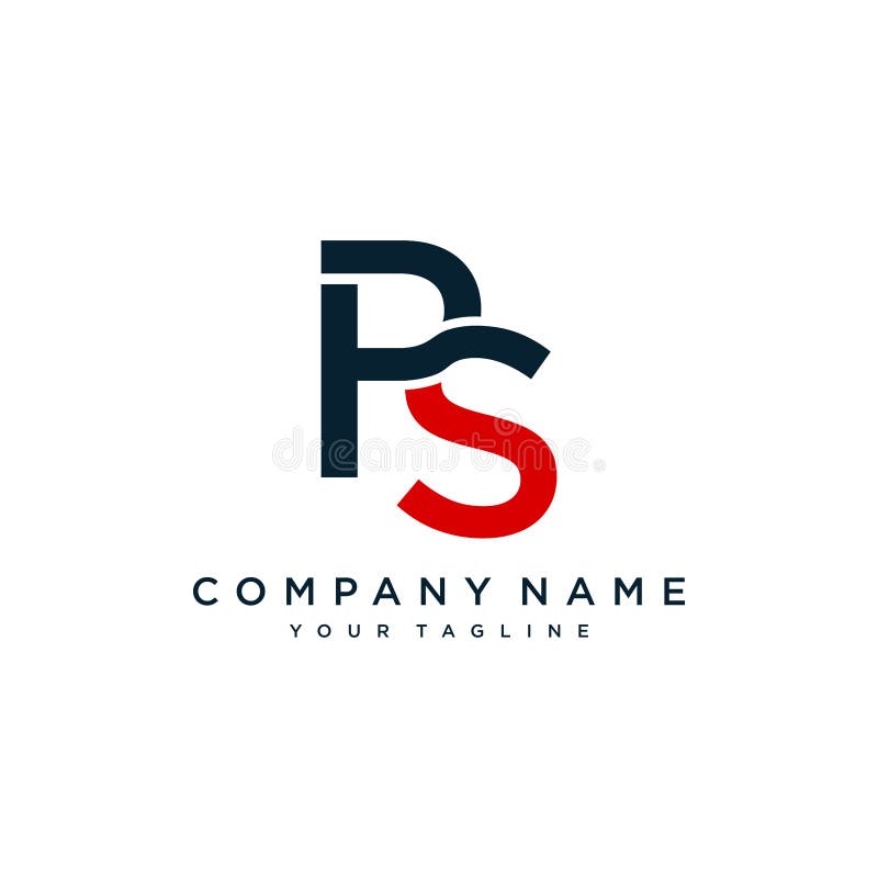 Initial Letter PS Logo - Minimal Business Logo for Alphabet P and