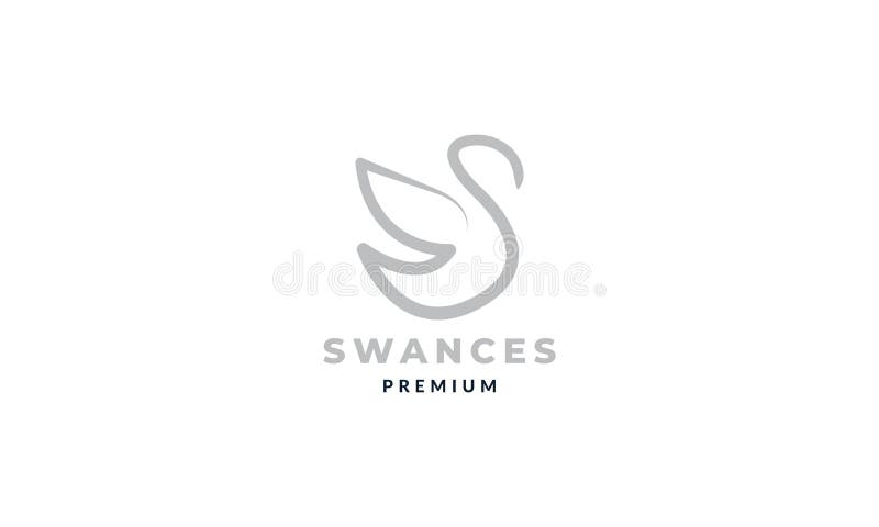 Letter S Swan Logo Design Vector Illustration Template Stock Vector