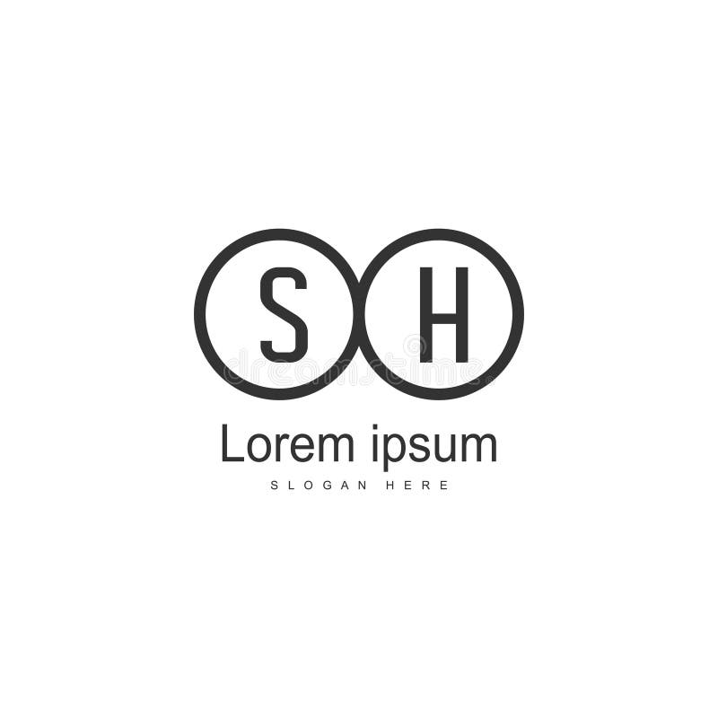 Initial SH Logo Template with Modern Frame. Minimalist SH Letter Logo ...