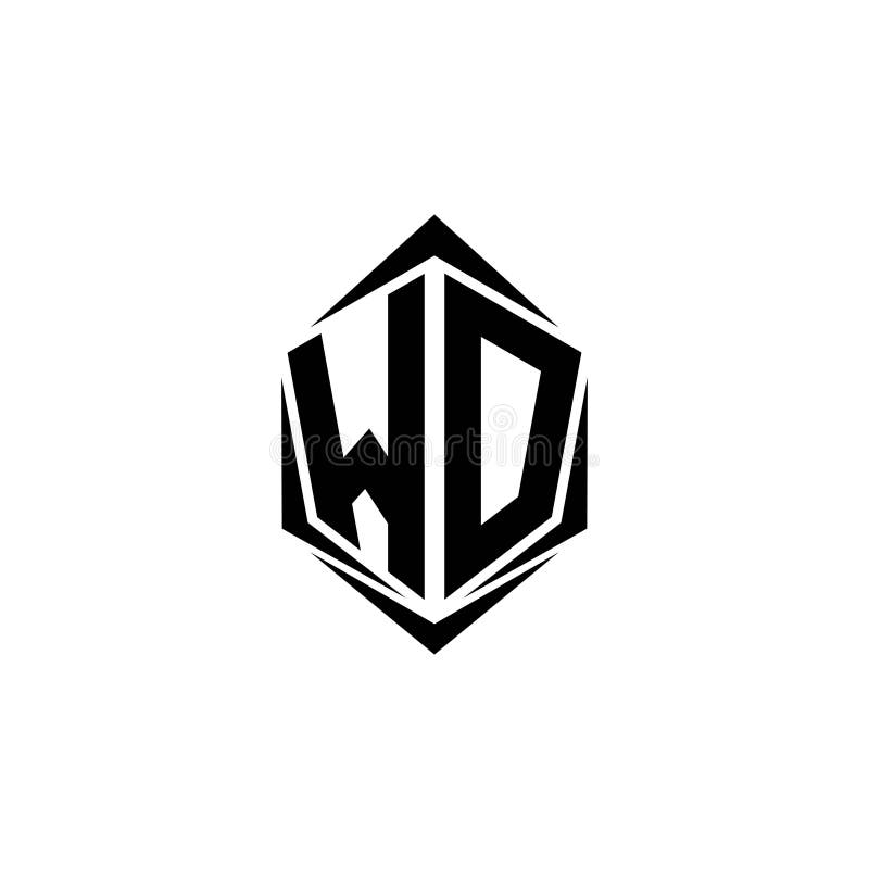 Initial WD Logo Design with Shield Style, Logo Business Branding Stock ...