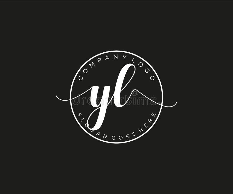 Initial letter YL Feminine logo beauty monogram and elegant logo