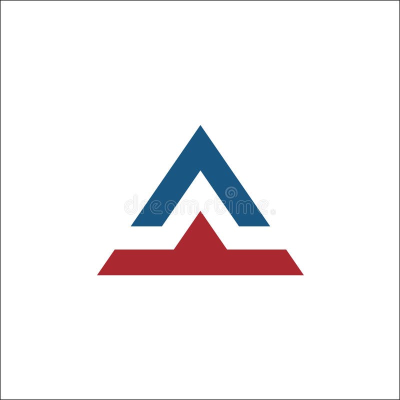 Initiales un calibre de vecteur de logo de lettre de triangle illustration stock Initiales un calibre de vecteur de logo de lettre de triangle illustration stock