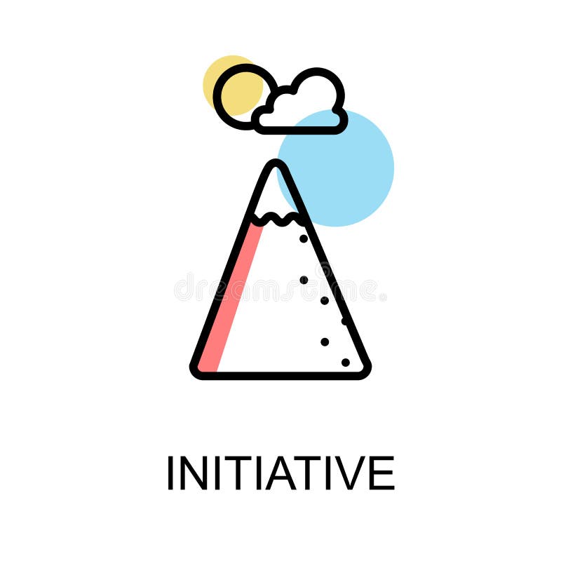 Initiative icon on white background illustration design. stock illustration Initiative icon on white background illustration design. stock illustration