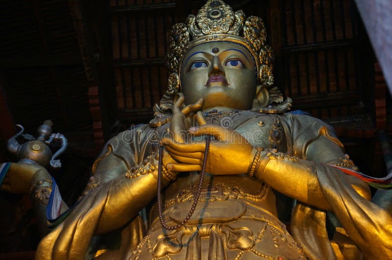 Mongolia Ulaanbaatar Buddhist monastery Gandan statue of avalokiteshvara