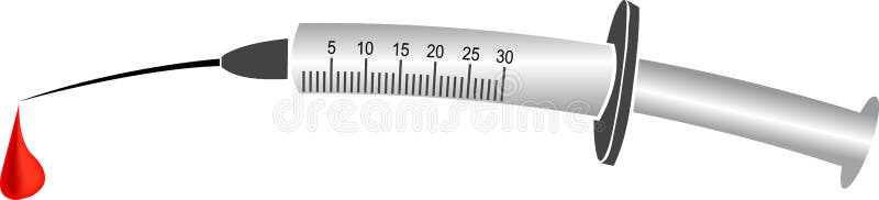 Injection blood stock illustration