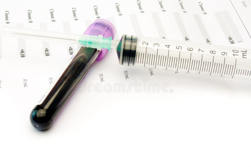 Injection for blood test stock photo Injection for blood test stock photo