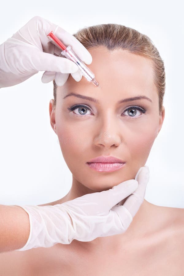 Injection cosmétique de botox photo libre de droits Injection cosmétique de botox photo libre de droits