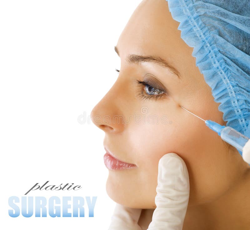 Injection de Botox. Chirurgie plastique images libres de droits Injection de Botox. Chirurgie plastique images libres de droits