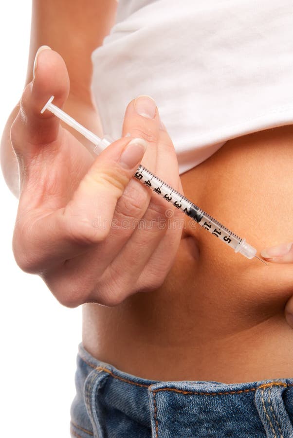 Injections d'insuline à la maladie de sucre de sang photo stock Injections d'insuline à la maladie de sucre de sang photo stock