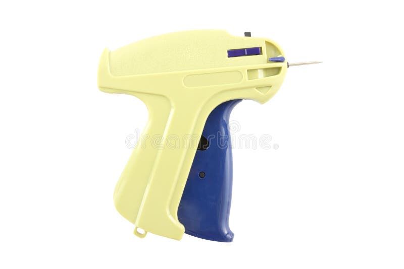 Labeling nail gun on white background. Labeling nail gun on white background.