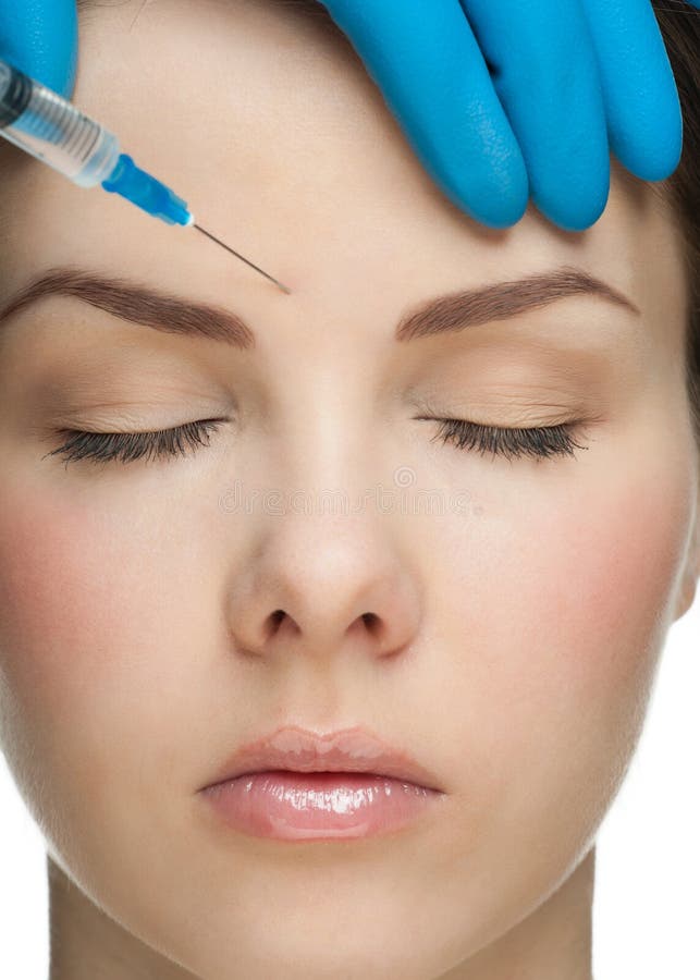 Injeção cosmética do botox imagem de stock royalty free Injeção cosmética do botox imagem de stock royalty free