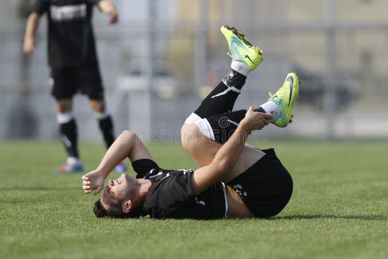 Injured football player