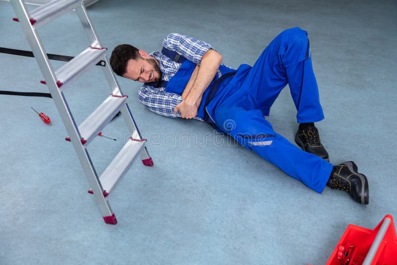 Man On Stair Near To Fall Down Stock Photo, Picture and Royalty Free Image.  Image 17541996.