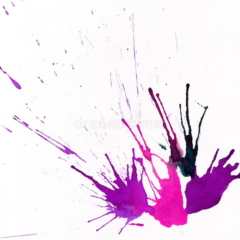 Ink Abstract Handdrawn Background with Drops and Splashes with Stock