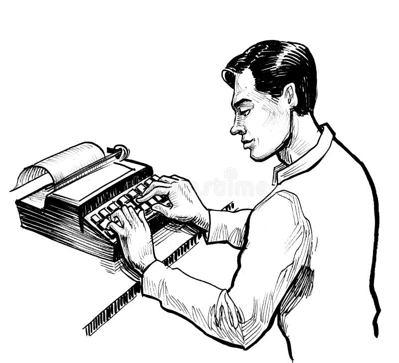 Cartoon Man Typing Typewriter Stock Illustrations – 48 Cartoon Man Typing  Typewriter Stock Illustrations, Vectors & Clipart - Dreamstime