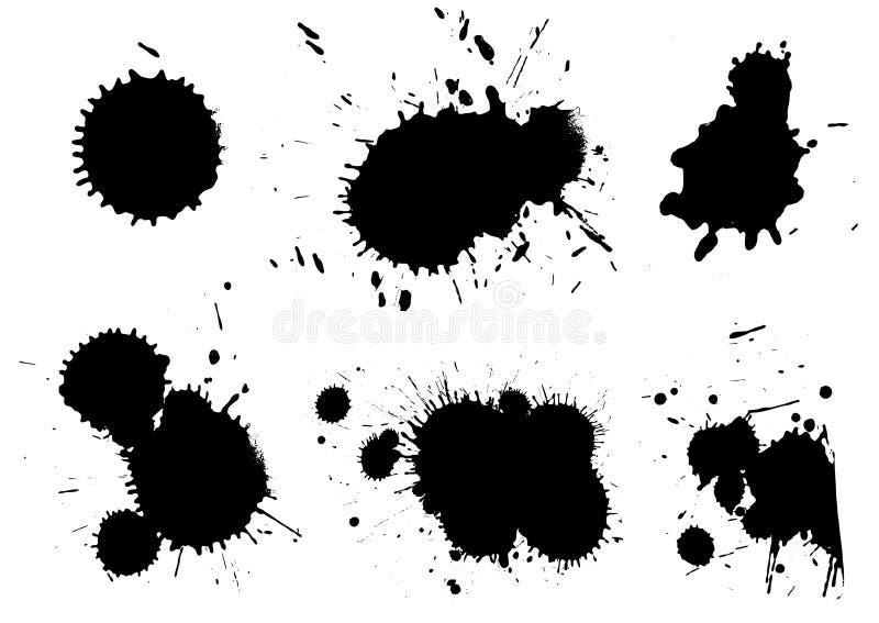 Ink blots stock illustration