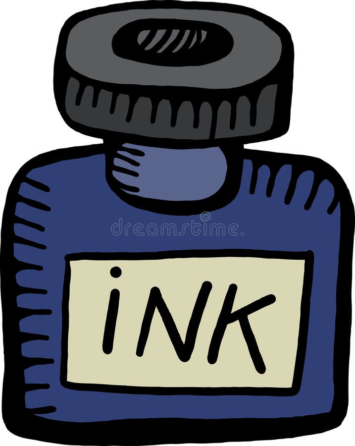 Ink Bottle stock illustration. Illustration of liquid - 54346531