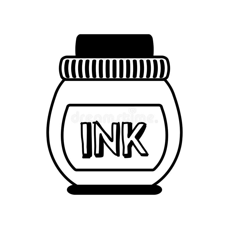 Ink Bottle stock illustration. Illustration of liquid 54346531