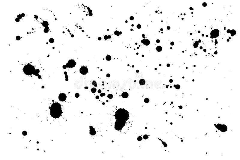 Ink Drop Splats Isolated on White Background Stock Vector ...