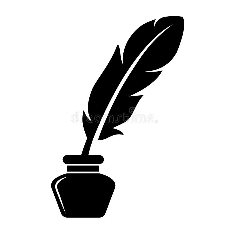 Quill And Ink Glyph Icon Stock Illustration - Download Image Now - Icon  Symbol, Feather, Quill Pen - iStock