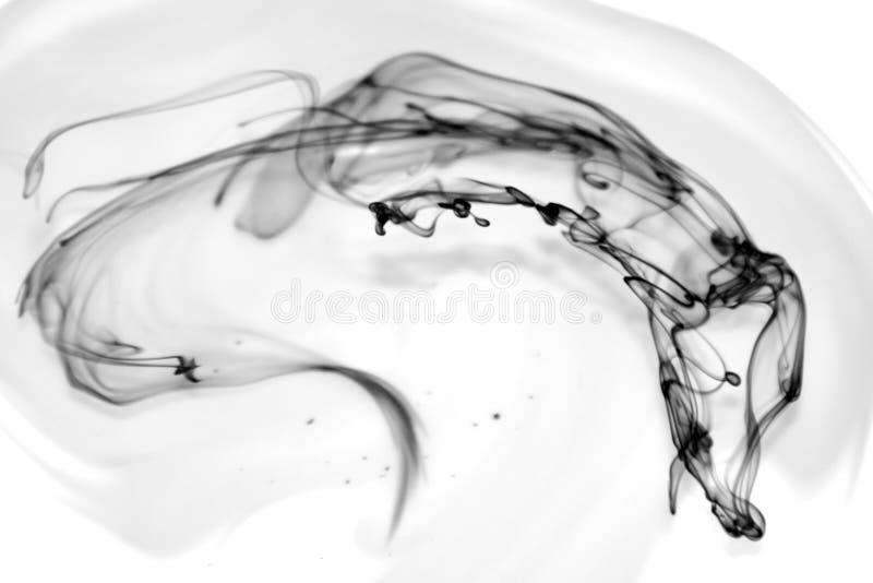 Ink flow stock photo. Image of blackandwhite, blur, contour 1010208