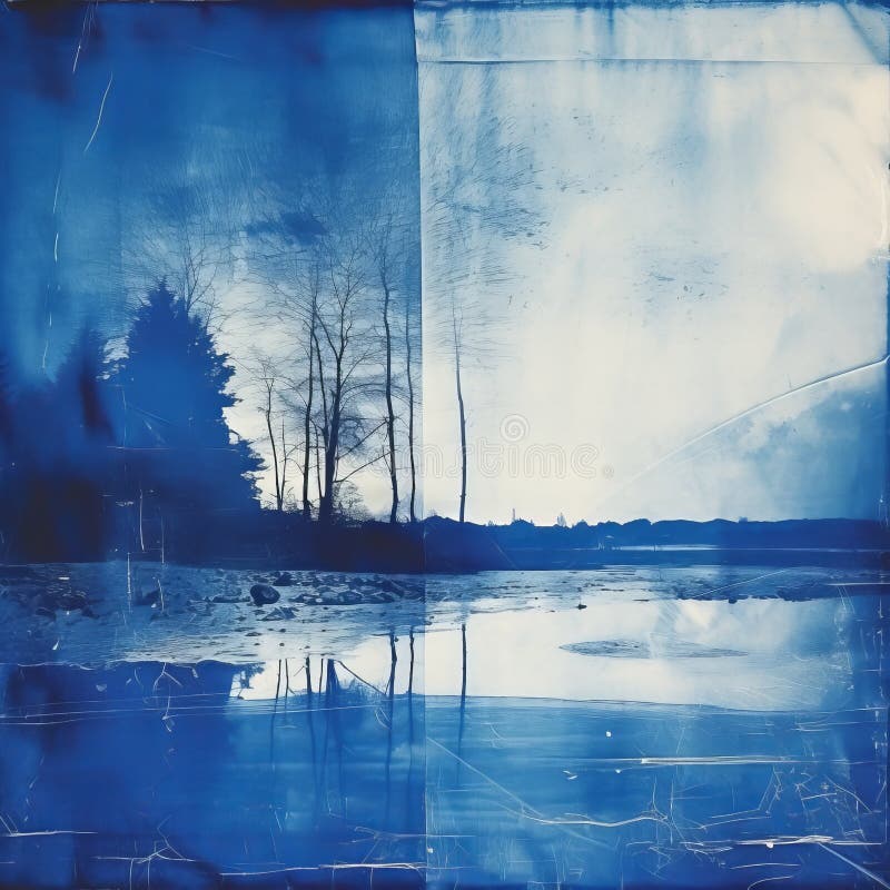 a 2012 blue, white, and black photography by c g white. this 20 x 10 artwork showcases vibrant watercolor landscapes with luminous reflections. created in the style of wet plate collodion and influenced by the dusseldorf school of photography, it features suffolk coast views and incorporates intaglio printmaking techniques. the cyanotype overprinting adds an intriguing touch to this captivating, AI generated. a 2012 blue, white, and black photography by c g white. this 20 x 10 artwork showcases vibrant watercolor landscapes with luminous reflections. created in the style of wet plate collodion and influenced by the dusseldorf school of photography, it features suffolk coast views and incorporates intaglio printmaking techniques. the cyanotype overprinting adds an intriguing touch to this captivating, AI generated