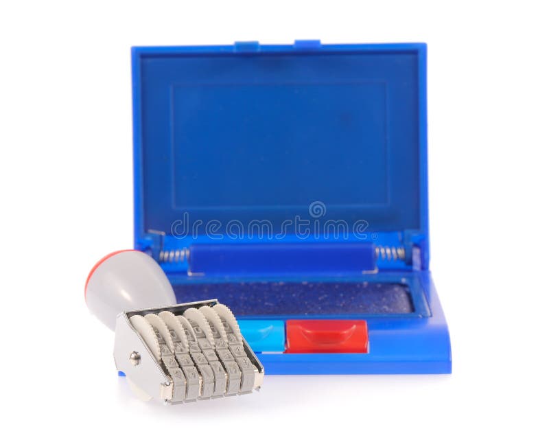 Ink pad and rubber stamp stock photo. Image of note, still 45544102