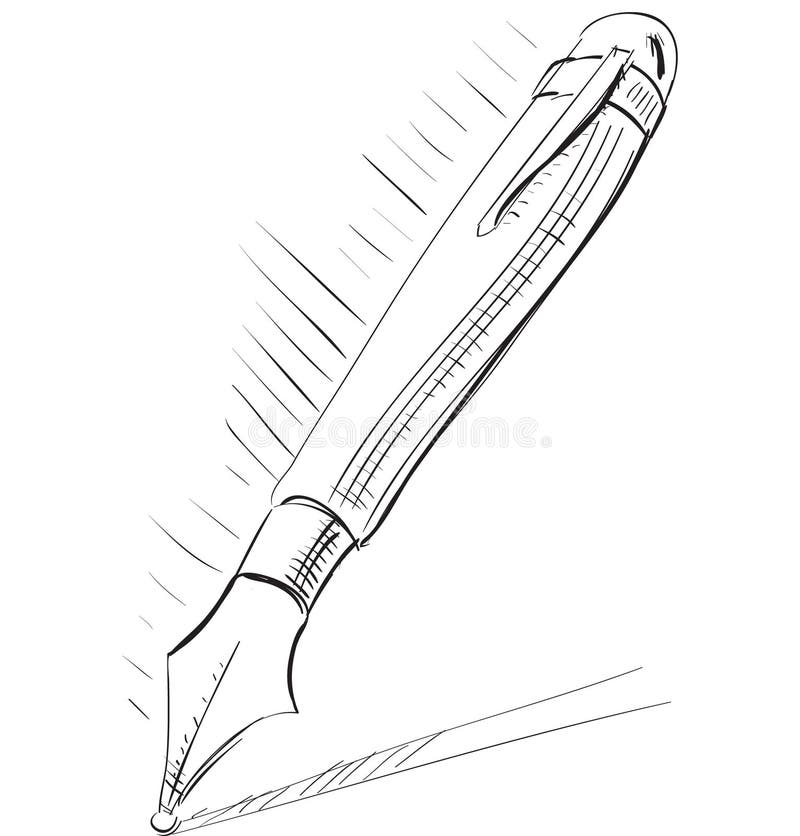 Ink Pen Cartoon Vector Illustration Stock Vector - Illustration of  calligraphy, office: 33304988