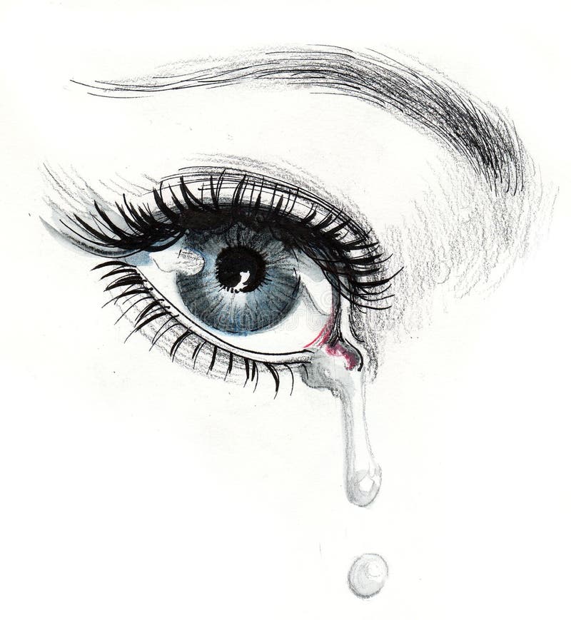 Crying Eye Stock Illustration Illustration Of Crying 99725330