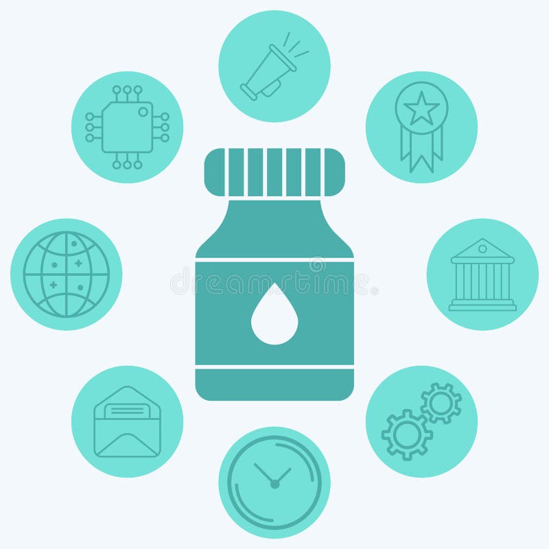 Ink Pot Vector Icon Sign Symbol Stock Illustration Illustration of