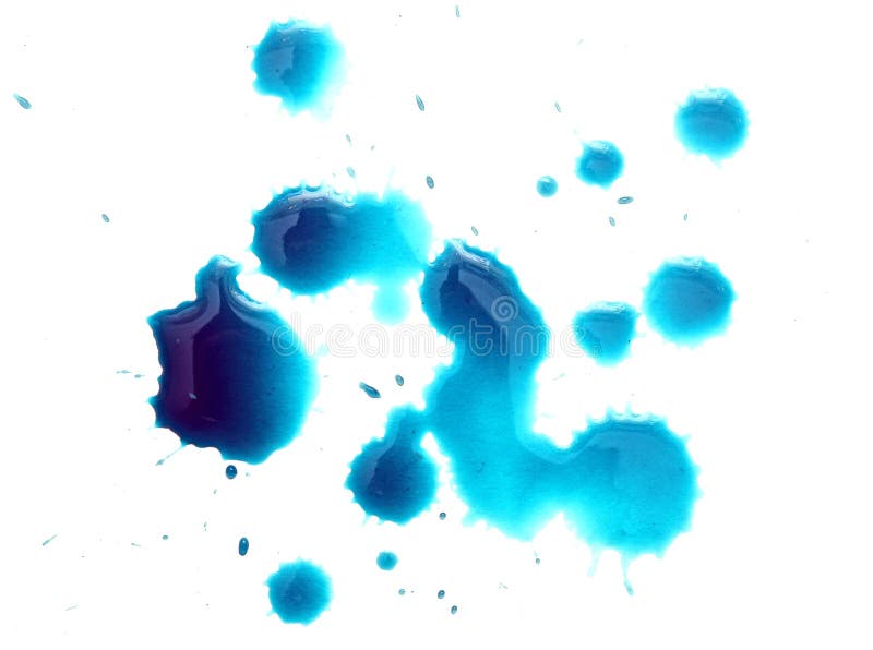 Ink splashes on white background